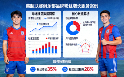 英超联赛俱乐部品牌粉丝增长服务案例 - 球迷社区数据图